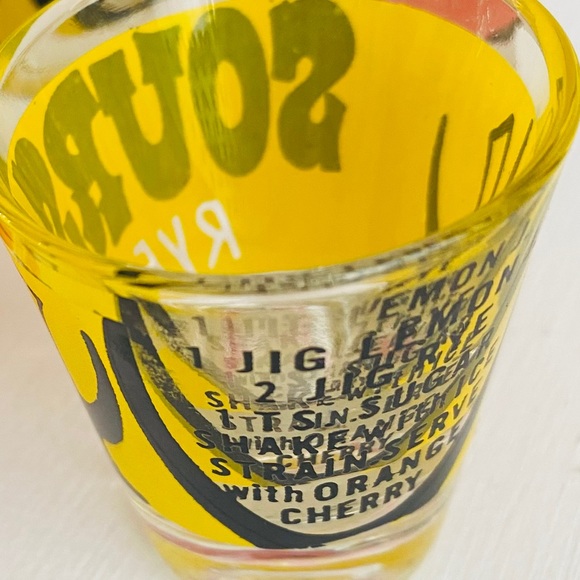 3 Vintage Martini 🍸& 🥃 Whiskey Sour Shot Glasses - Picture 8 of 16